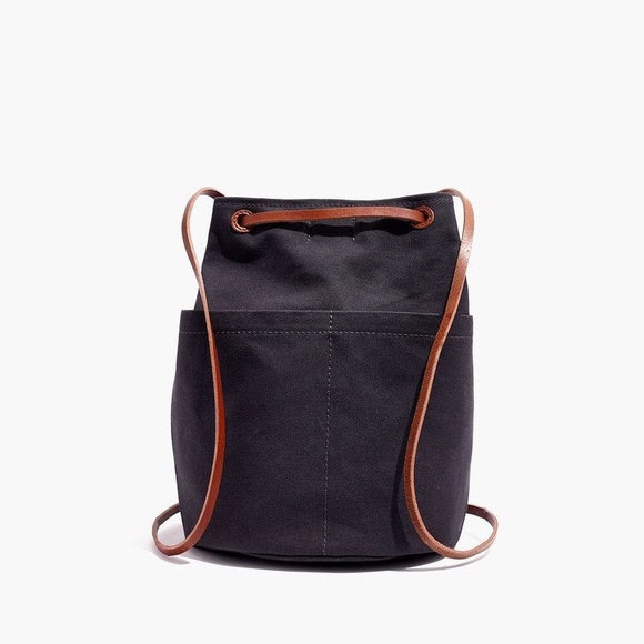 Madewell | The Convertible Canvas Rucksack in Navy - Picture 8 of 9